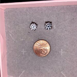 7 mm 2 carat moissanite stud earrings certified